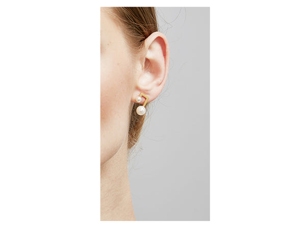 Sofia Pearl Earrings - Gold