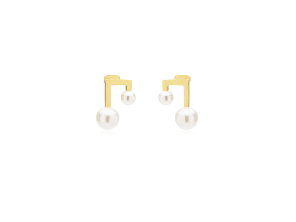 Sofia Pearl Earrings - Gold