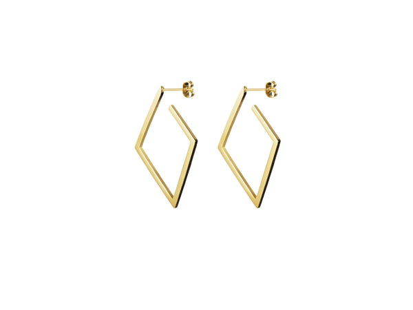 Rhombus Earrings - Gold (Matt/Shiny)