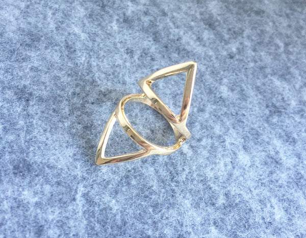 Double Triangle Ring - Gold - themultistorey.co