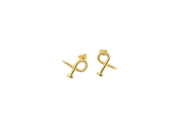 Nail Earrings - Gold - themultistorey.co