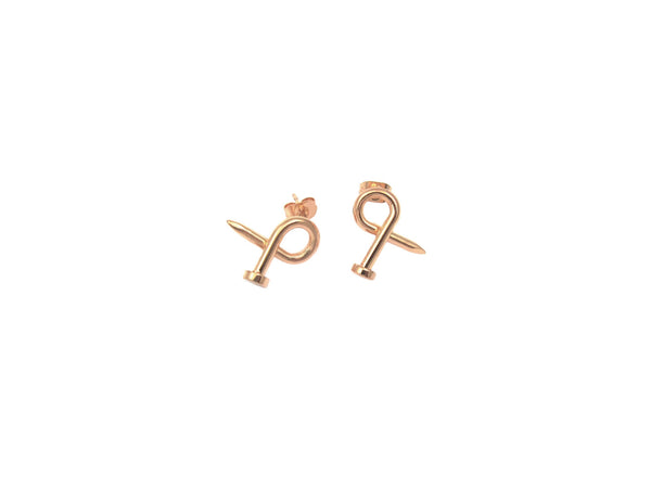 Nail Earrings - Rosegold - themultistorey.co