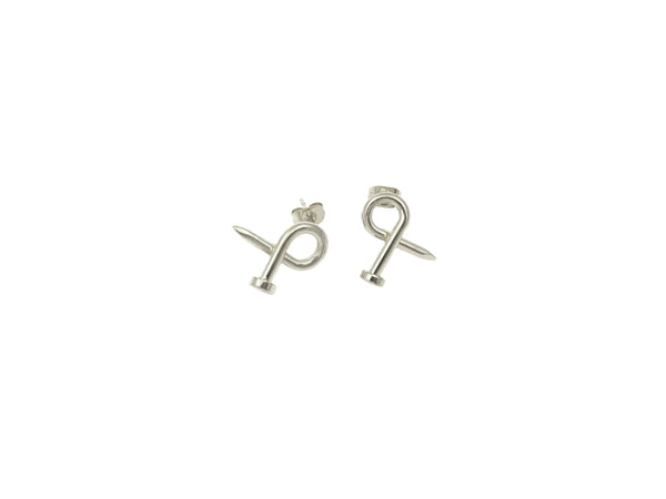 Nail Earrings - Silver - themultistorey.co