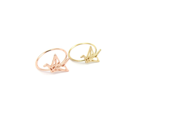 Origami Crane Ring - Gold - themultistorey.co