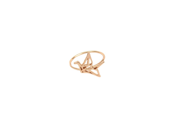 Origami Crane Ring - Rosegold - themultistorey.co