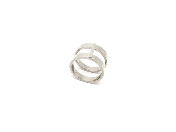 Lea Double Ring - Silver - themultistorey.co