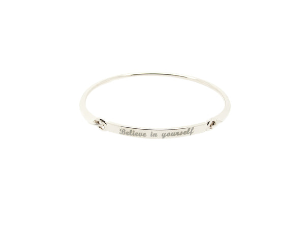 Believe in Yourself Bangle - Silver - themultistorey.co