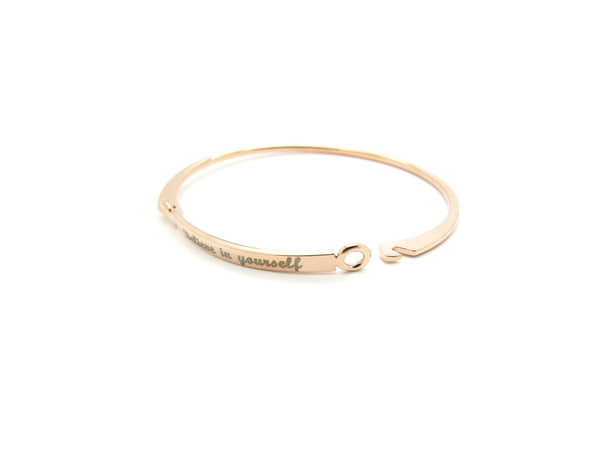 Believe in Yourself Bangle - Rosegold - themultistorey.co