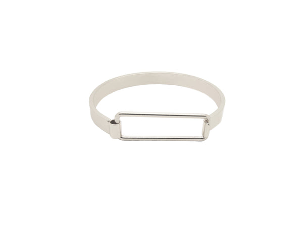 Rectangle Bangle - Silver - themultistorey.co
