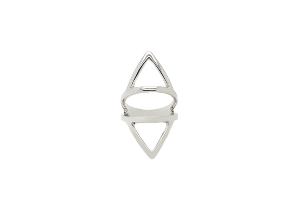 Double Triangle Ring - Silver - themultistorey.co