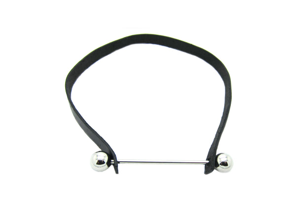 Barbell Leather Choker (black/silver and nude/gold) - themultistorey.co