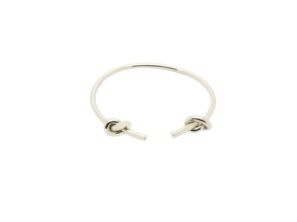 Double Ended Knots Bangle - Silver - themultistorey.co