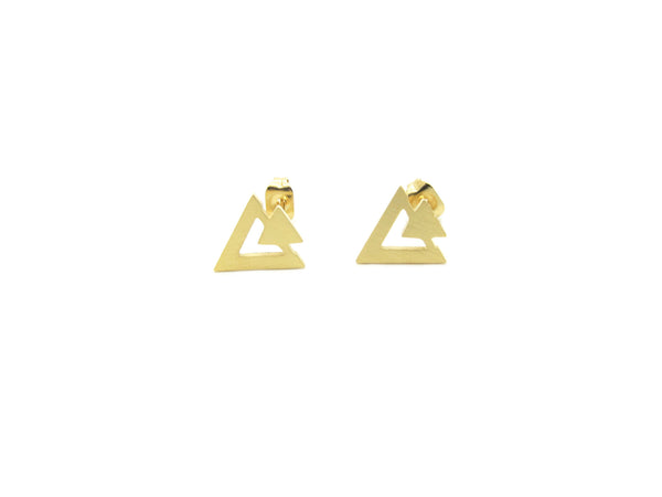 Double Triangle Earrings - Gold / Silver - themultistorey.co