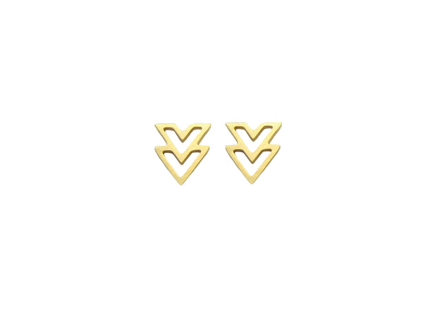 Chevron Earrings - Gold / Silver - themultistorey.co