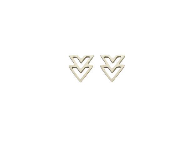 Chevron Earrings - Gold / Silver - themultistorey.co