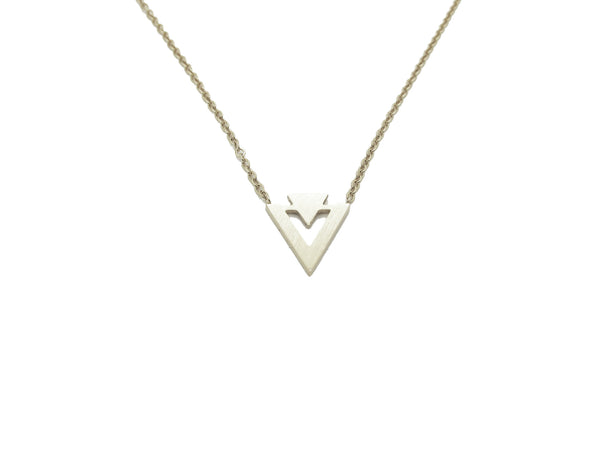 Double Triangle Necklace - Gold / Silver - themultistorey.co