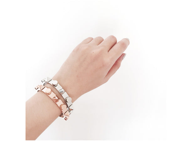 Talia Spikes Bangle - Silver (2 sizes) - themultistorey.co