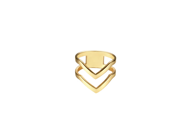 Chevron Ring - Gold - themultistorey.co