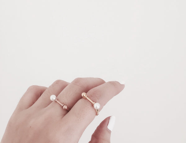Chloe Pearls Ring - Gold/ Silver - themultistorey.co