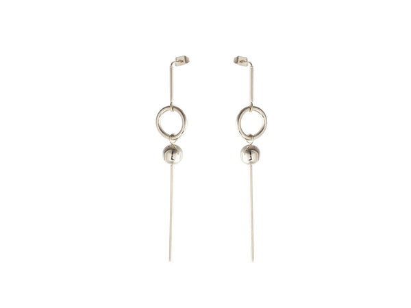 Georgia Long Earrings - Silver - themultistorey.co
