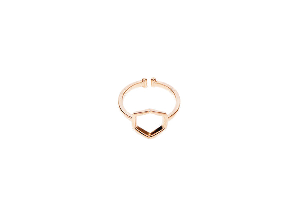 Hexagon Ring - Rosegold - themultistorey.co
