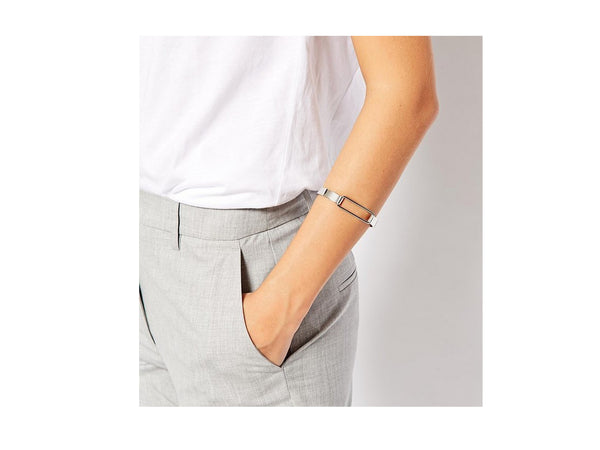 Rectangle Bangle - Silver - themultistorey.co