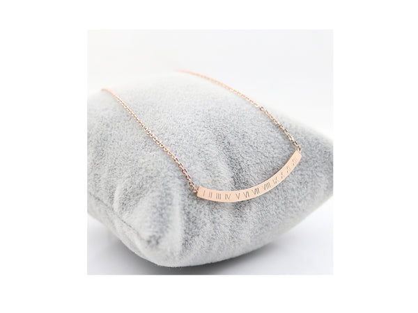 Roman Numeral necklace - Rosegold - themultistorey.co