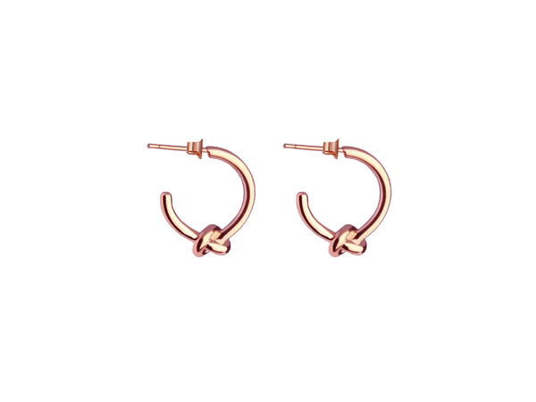 Small Knot Earrings - Rosegold - themultistorey.co