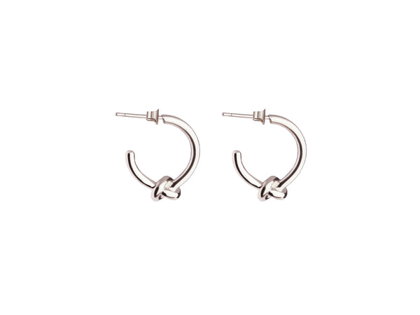 Small Knot Earrings - Silver - themultistorey.co
